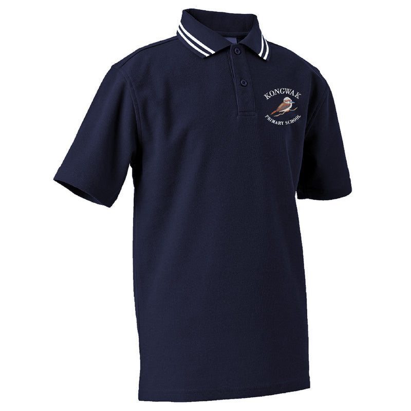 Short Sleeve Polo Shirt - Navy/White