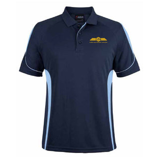 Short Sleeve Polo Shirt - Navy/Light Blue