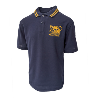 Short Sleeve Polo Shirt - Navy/Gold